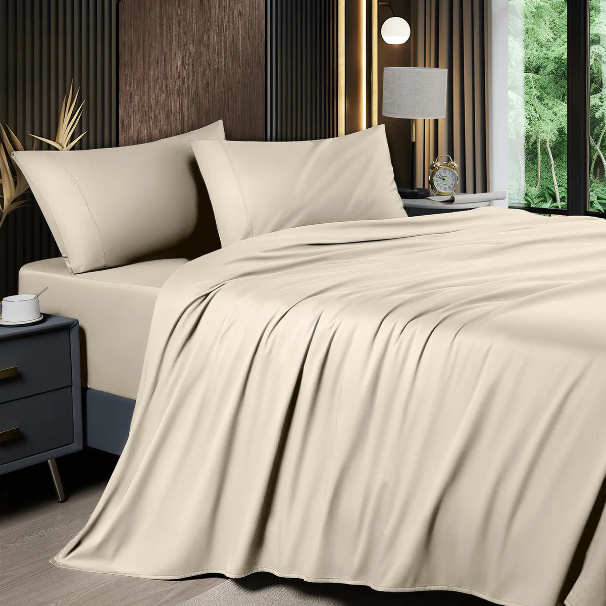 Shilucheng Bamboo Sheet Set - 46 Pc Bedding