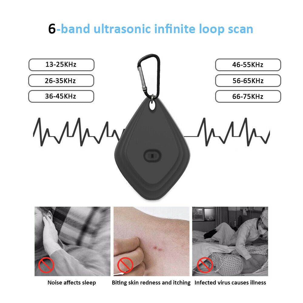 Outdoor Ultrasonic Intelligent Frequency Conversion USB Rechargeable anti Mosquito Repellent Summer Insect Pest Repeller Tools