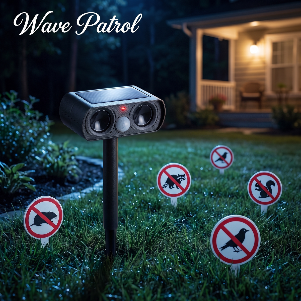 Wave Patrol - Solar-Powered Pest & Animal Deterrent