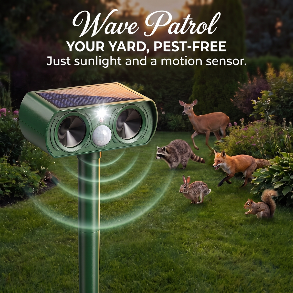 Wave Patrol - Solar-Powered Pest & Animal Deterrent